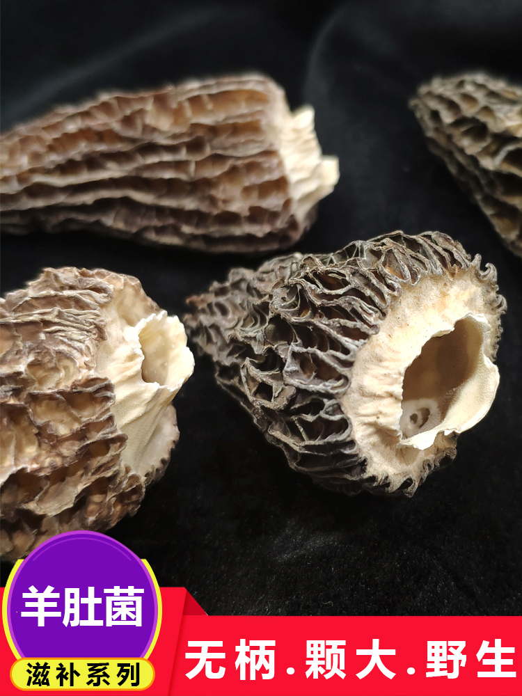 羊肚菌干货无柄 云南特产野生菌汤包新鲜干香菇蘑菇菌类50克包邮