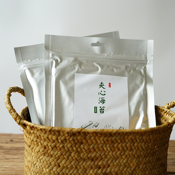 半饱良味|夹心海苔 海苔脆片 即食 芝麻味/杏仁芝麻味酥脆零食30g