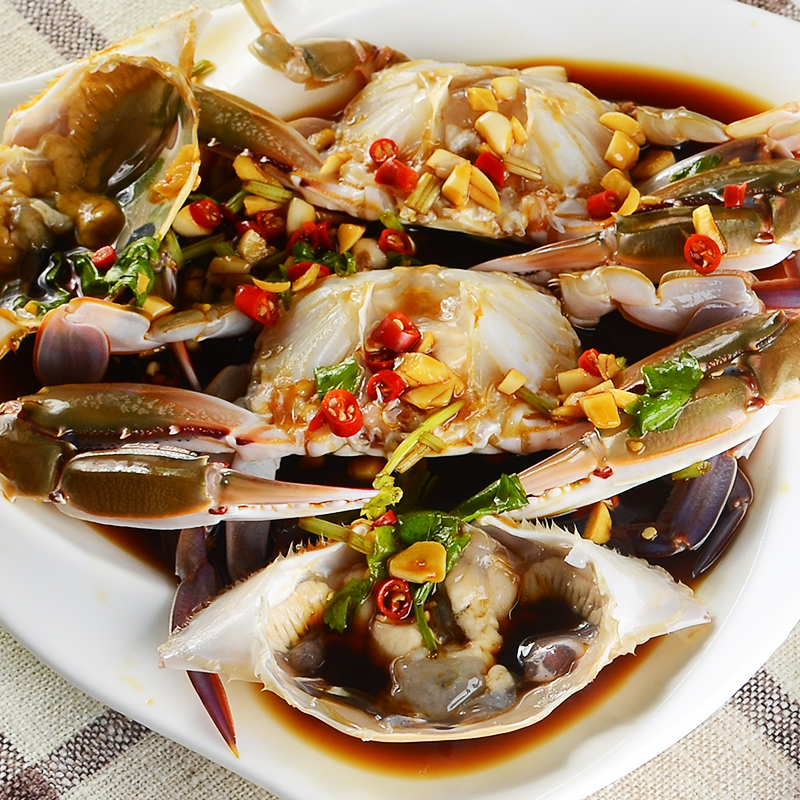 无膏蟹 汕头生腌三目蟹 呛蟹腌螃蟹 非醉蟹 潮汕特产 生腌海鲜