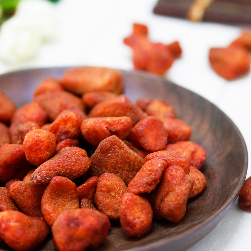 草莓干草莓蜜饯果脯整颗草莓网红零食新鲜水果干100g办公室零食