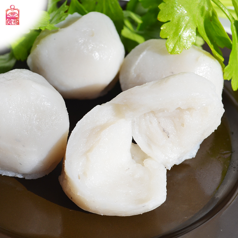 精致潮菜达濠海鱼丸 舌尖上的中国 那哥拿哥鱼丸1000g 包邮顺丰