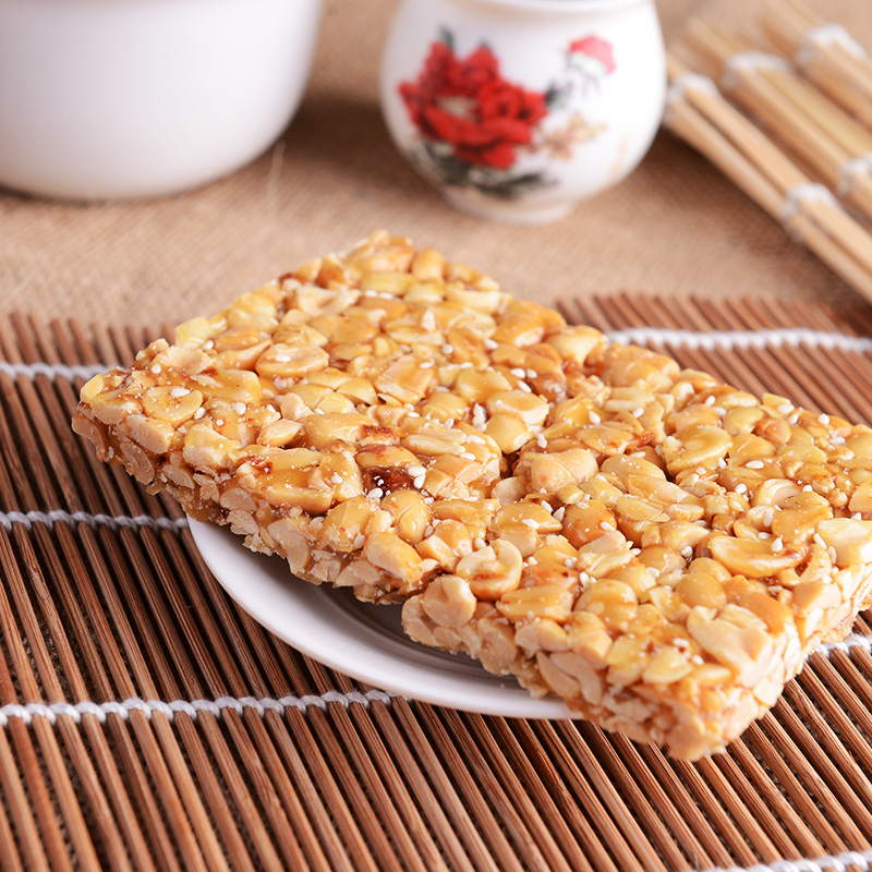 潮汕特产花生酥 低糖咸香地豆方豆仁板 传统手工糕点休闲茶配小吃