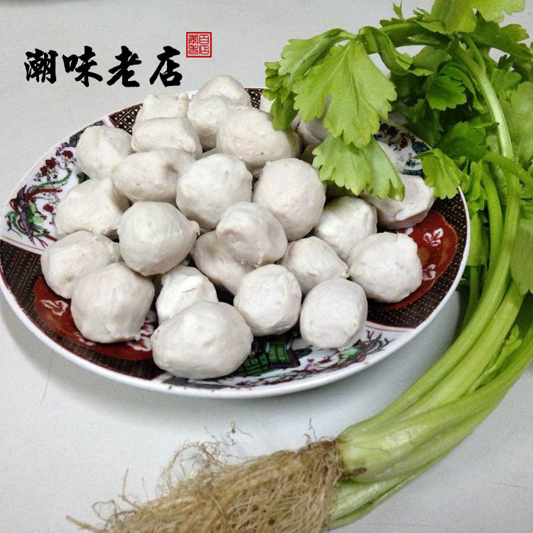 潮味老店 关东煮食材 潮汕特产汕头潮州猪肉丸 弹口猪肉丸子500g