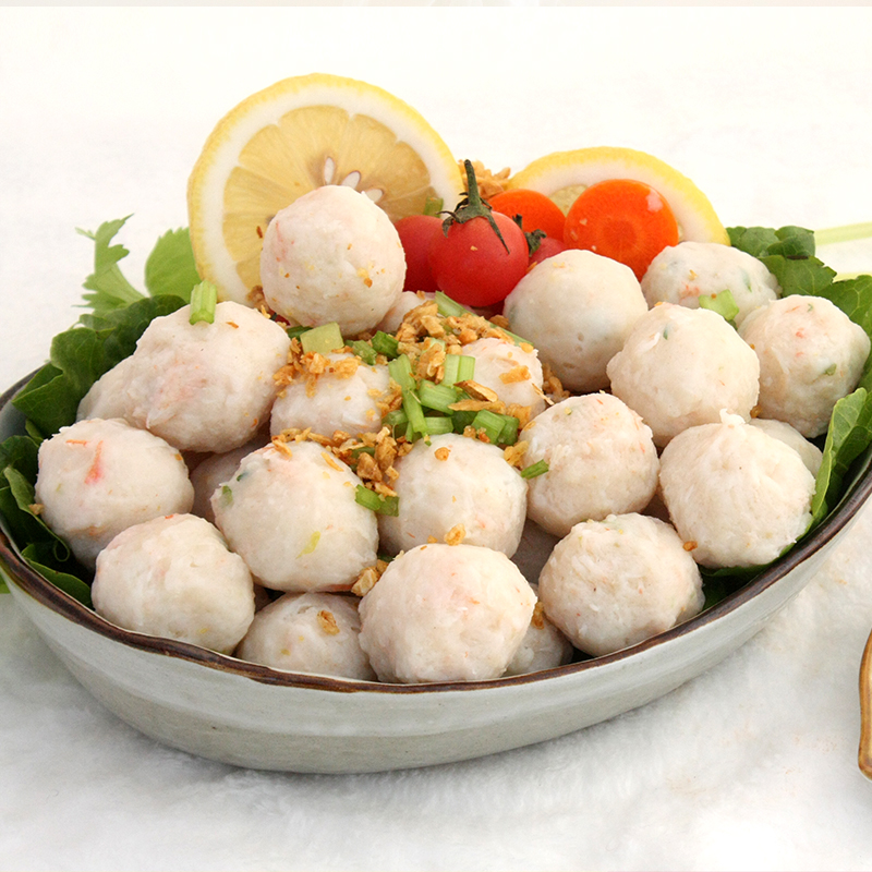 潮味老店手工虾丸新鲜虾球丸子风味火锅食材麻辣烫关东煮底料500g