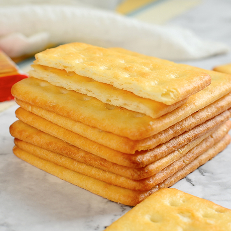 香港悠客家苏打饼干酥脆素食斋饼干酵母发酵奶盐味早餐下午茶330G