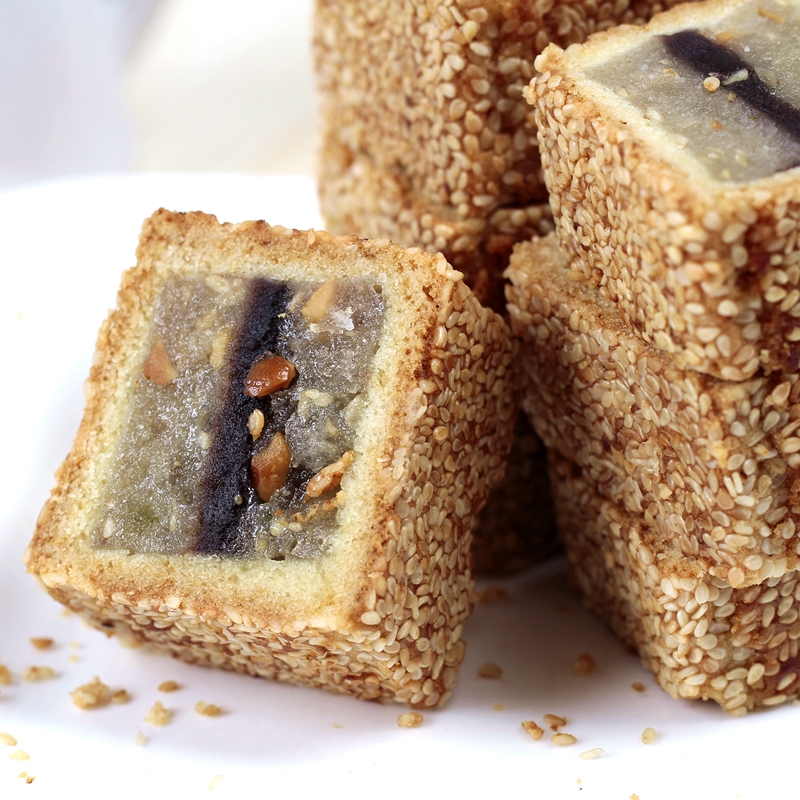 潮汕美食小吃 潮州饶平特产茶点宝斗饼双烹乌绿豆饼宝岛饼2件包邮