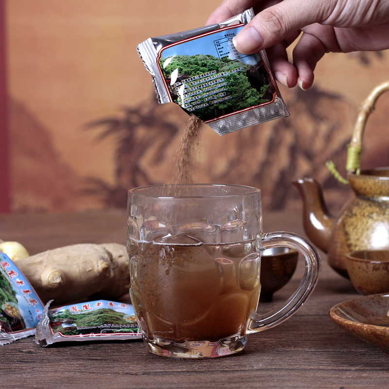 潮汕潮州茶金凤宝山凤凰老姜茶冲剂红糖姜茶女人调理姜汤10件包邮