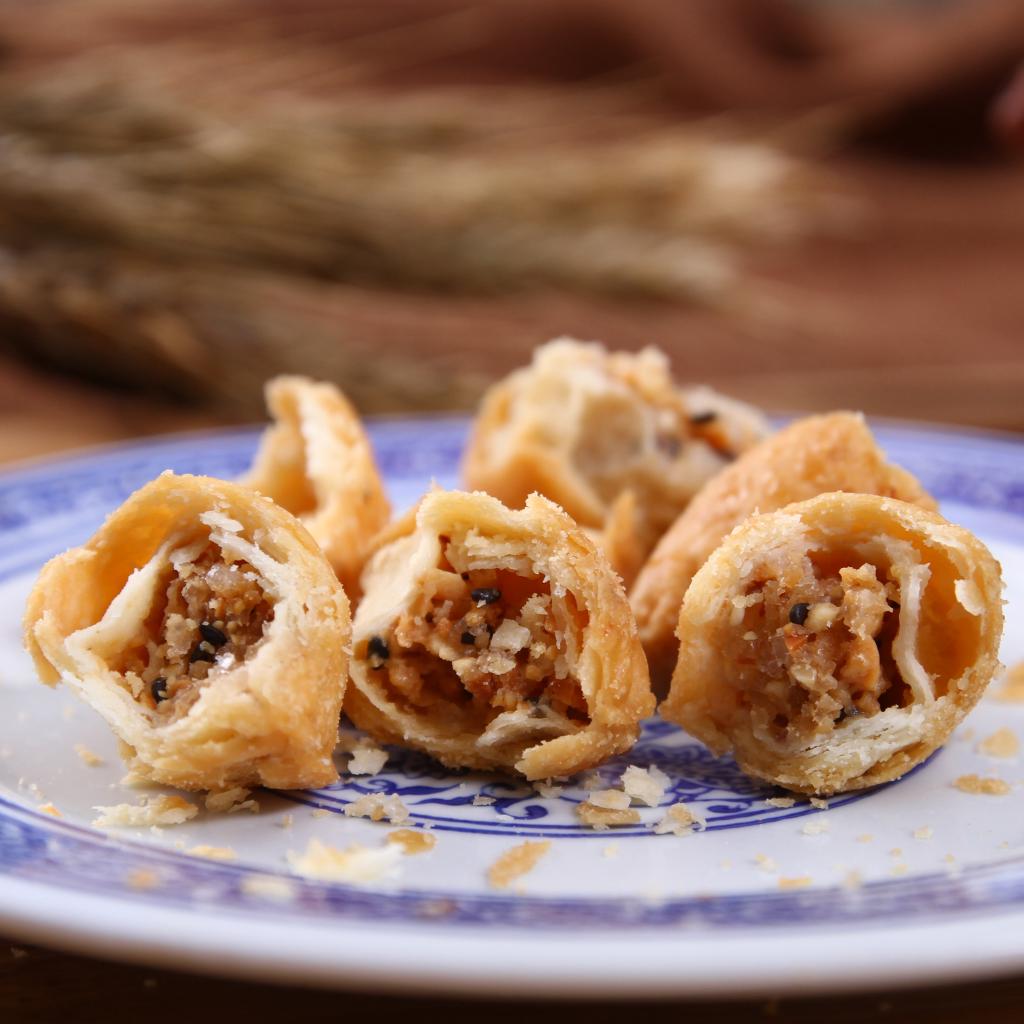 潮客来潮汕美食潮州小吃特产油酥饺油角酥角炸饺子传统 400g包邮