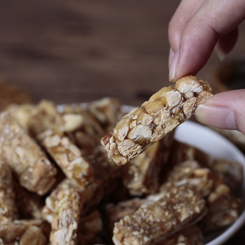 潮汕潮州特产小吃传统手工豆方豆条花生酥花生糖300克两件包邮