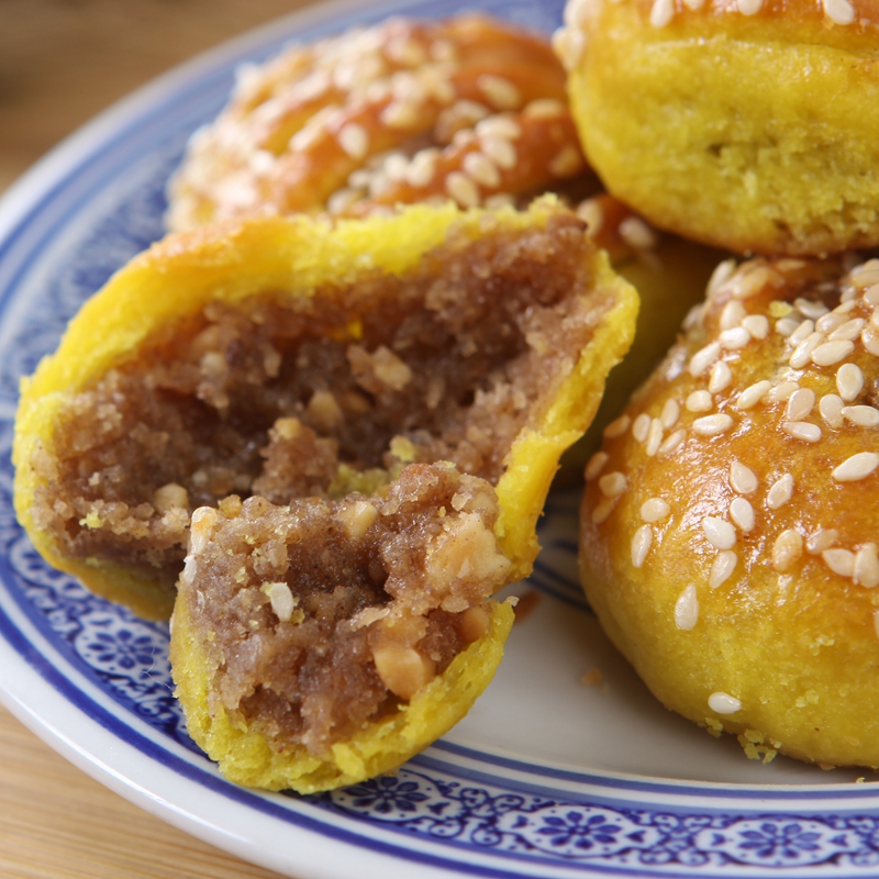 潮汕小吃特产佛手饼椒盐饼纯手工咸味饼茶点糕点心零 600克瓶包邮