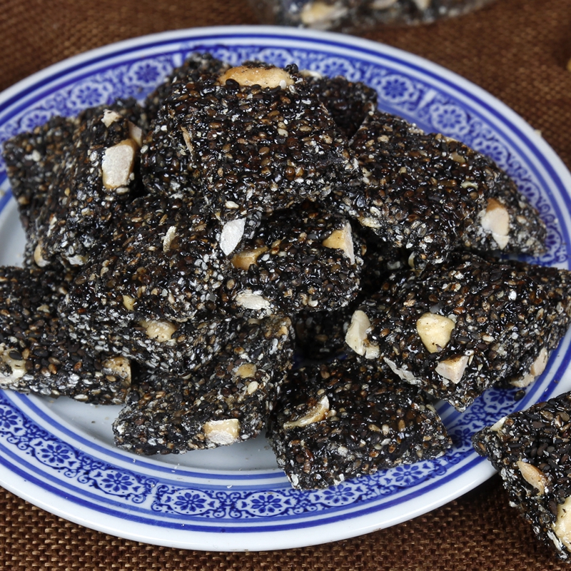 广东传统小吃潮汕特产潮州美食手工花生酥芝麻酥糖零食糕点400g瓶