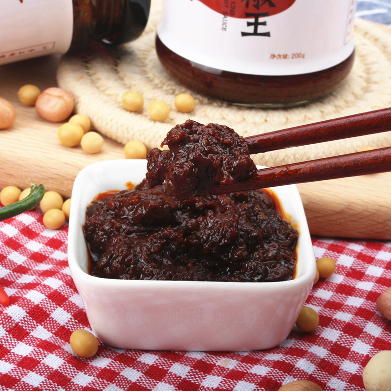 林瑞兴金奖辣椒王 全新升级豆瓣酱 大豆黄豆类火锅蘸酱 200g/瓶装