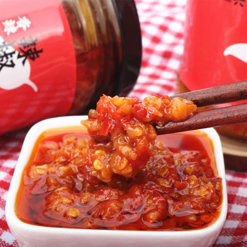 林瑞兴潮汕蒜蓉辣椒酱 广东口味蘸酱 肠粉汤粉烹饪调味品200g瓶装