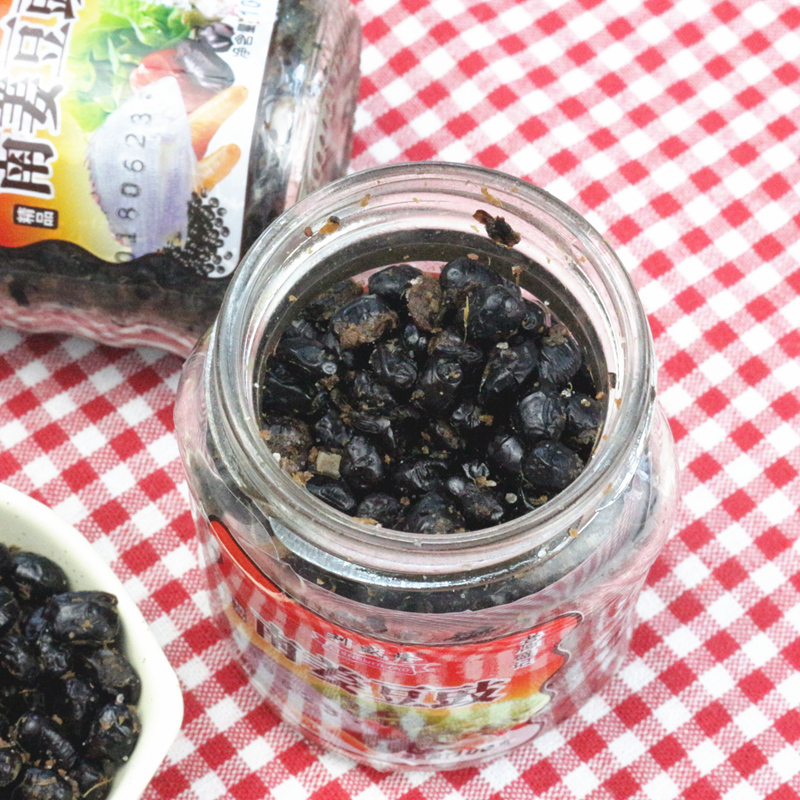 南姜豆豉 潮汕特产蒸鱼蒸排骨调味料 农家自制姜味黑豆豉100g瓶装