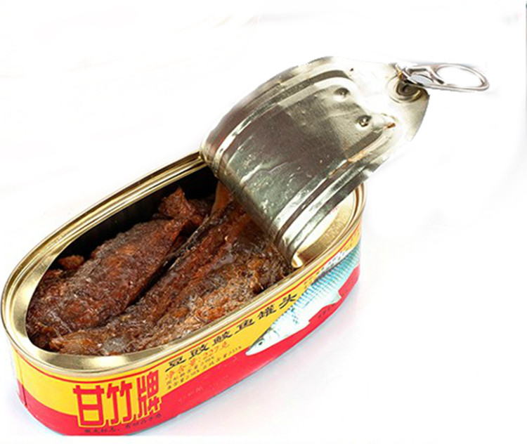 广东特产甘竹牌豆豉鲮鱼罐头227g即食豆豉罐头鱼干下饭菜5罐包邮