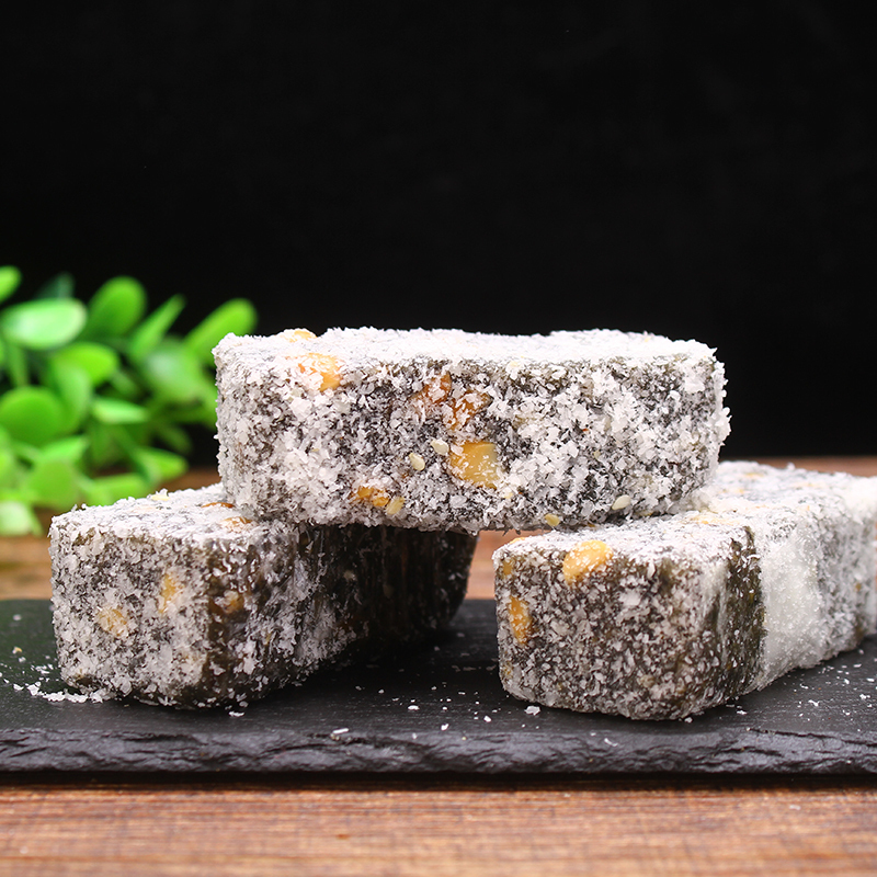 麻薯黑芝麻糖广东潮汕特产揭阳普宁美食潮州汕头小吃零食传统糕点