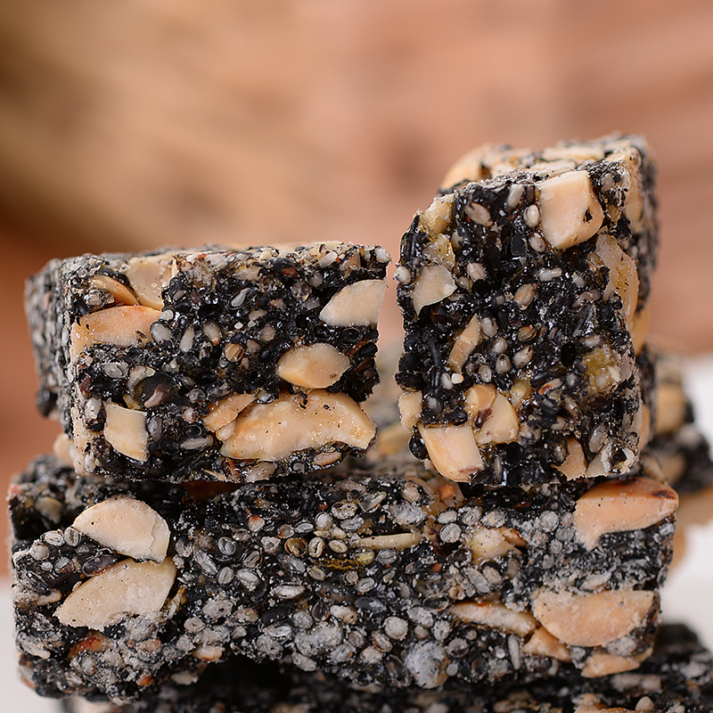 黑芝麻花生酥糖广东潮汕揭阳特产美食潮州汕头小吃零食传统糕点心