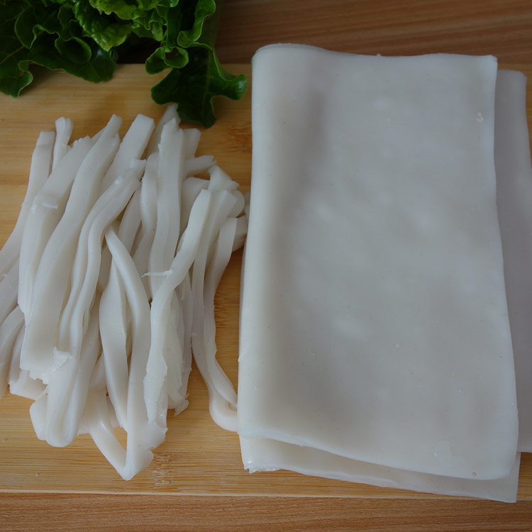 鲁记潮汕特产潮州粿条500g 宽米粉河粉类潮州牛肉丸果条汤2份包邮