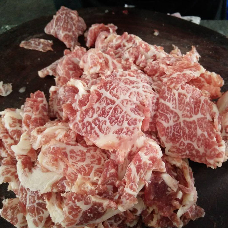 雪花牛肉200克 农家散养新鲜生牛肉脖仁生鲜雪花牛排烧烤火锅专用