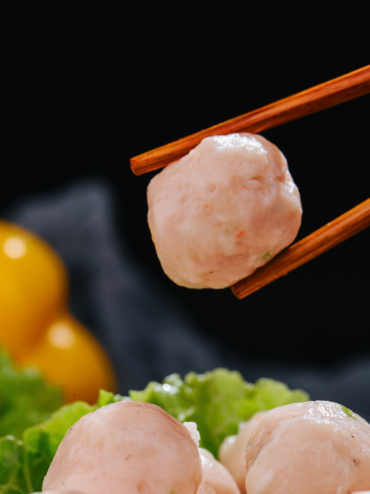 一品李潮汕达濠手工海鲜虾丸鲜虾球鱼蛋火锅丸子关东煮麻辣烫食材