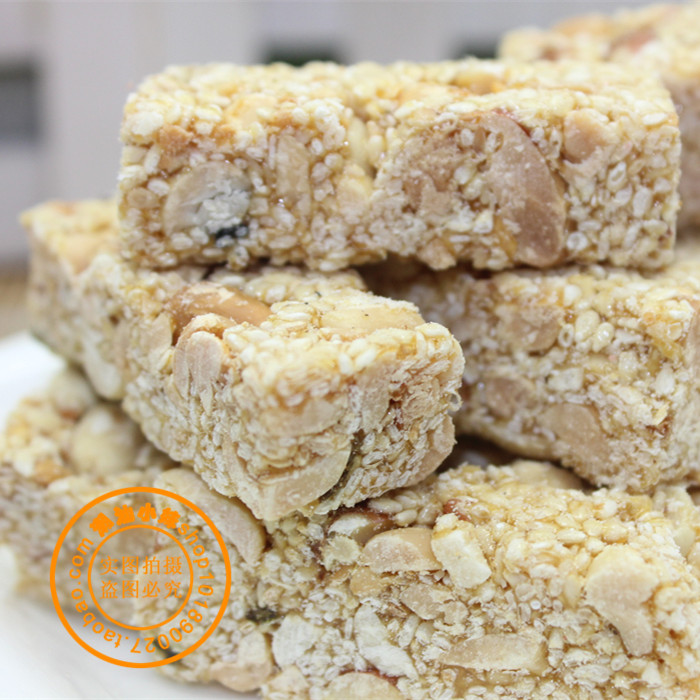 特色低糖去壳白芝麻糖 潮汕特产零食 营养美味酥脆芝麻条500g