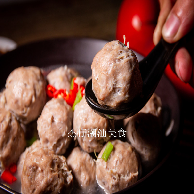 汕头牛筋丸手打牛筋丸500g 潮汕小吃特产牛肉丸火锅烧烤